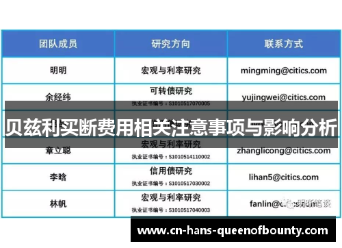 贝兹利买断费用相关注意事项与影响分析
